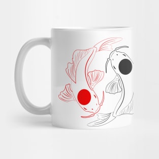 Koi fish yin yang Mug